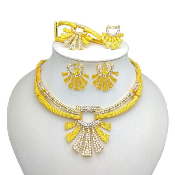 

earrings & necklace kingdom ma wholesale fashion jewellery set is brighter dubai gold for women's anniversary parties birthday trips, Silver