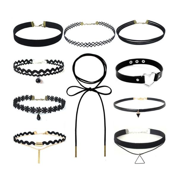 

chokers hollow designs black leather velvet choker necklace layer chockers vintage gothic jewelry goth for women collier femme, Golden;silver
