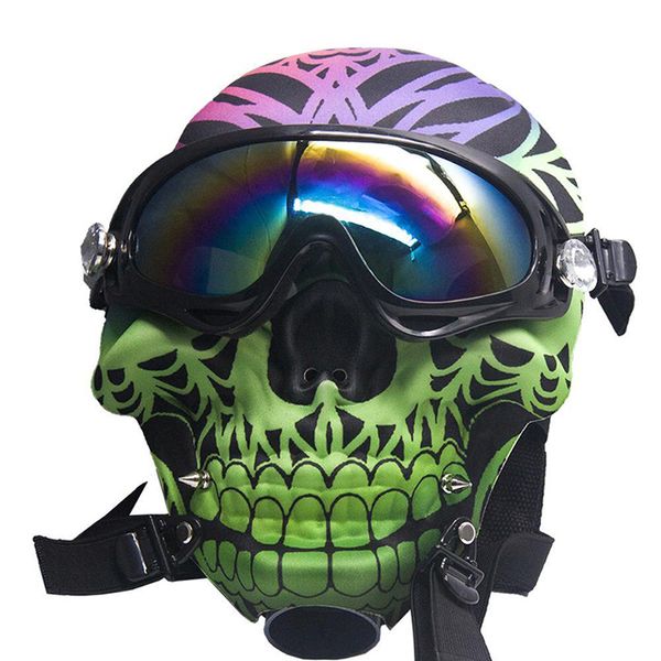 Nargile Silikon Gaz Maskesi Bong Sigara Yaratıcı Kafatası Desen Akrilik Su Borusu Güneş Gözlüklü Kuru Herb Yağ Burner İşlevli Nargile Nargile Shisha