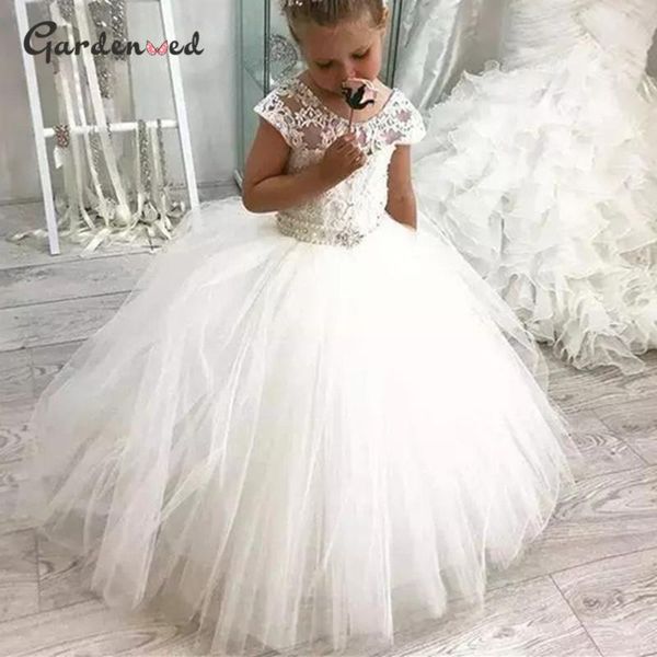 

girl's dresses ivory lace flower girl tulle puffy princess dress gril satin bow net first communion little birthday, Red;yellow