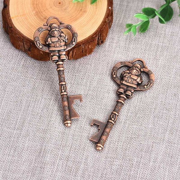 

creative metal santa pendant key ring beer bottle opener, Silver