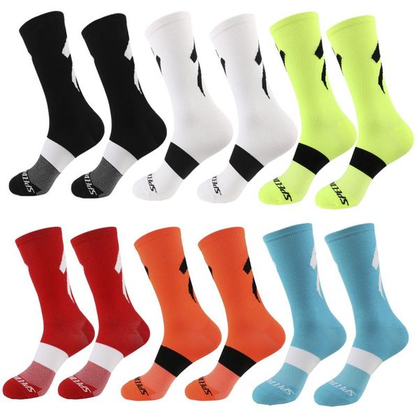 

sports socks cycling running knee high women compression woman men soccer, Black