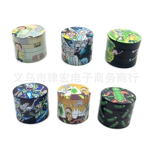 

creative new 40mm full body color printing grinder rickmorty cigarette crusher
