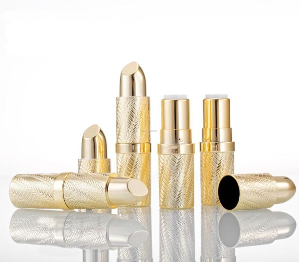 

12.1mm gold plastic empty makeup lipstick tube, cosmetic beauty tool lip container, arrival rouge refillable bottle storage bottles & j jars