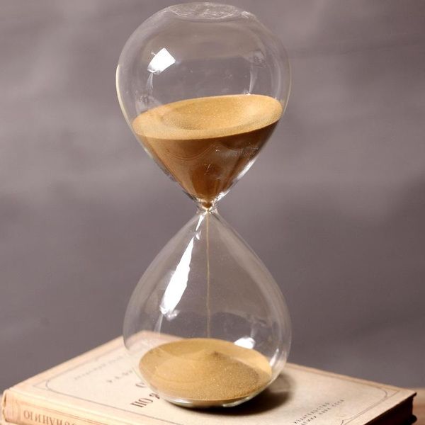 

other clocks & accessories 60 minutes timing hourglass height 24cm creative gift glass sand timer sandglass golden home decoration reloj de