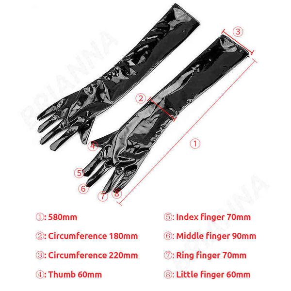 NXY SM Bondage BDSM Pólo Dança Sexy Couro Longo Tubo Gloves para Mulheres Tentação Preta Sexo Escravo Bondage Adulto Feminino Jogo Erótico Flerting 1126