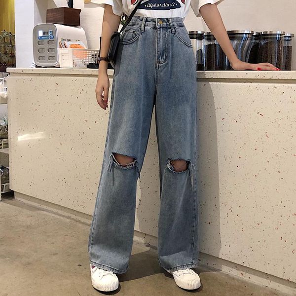 

women's jeans trousers women 2021 high-waisted, Blue