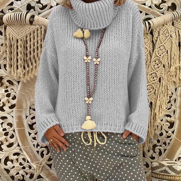 

women's sweaters women ladies sweater winter loose fit coat fashion warm oversize sweatshirt turtle neck, White;black