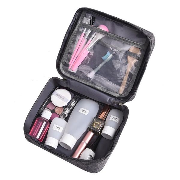 

fashion multi function zipper cosmetic bag lady travel storage waterproof makeup toiletry bags & cases