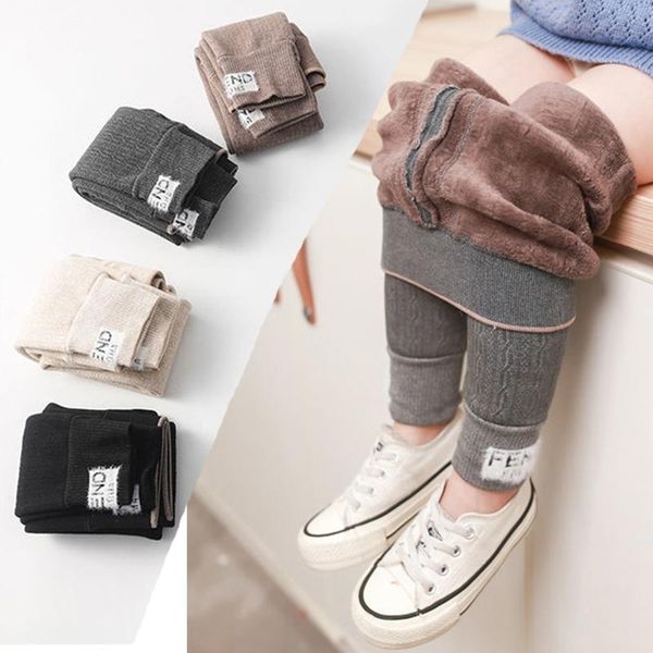 

trousers height 65-140cm children's plus velvet twist knitted leggings warm pants thick elasticity girls outdoor wear, Blue
