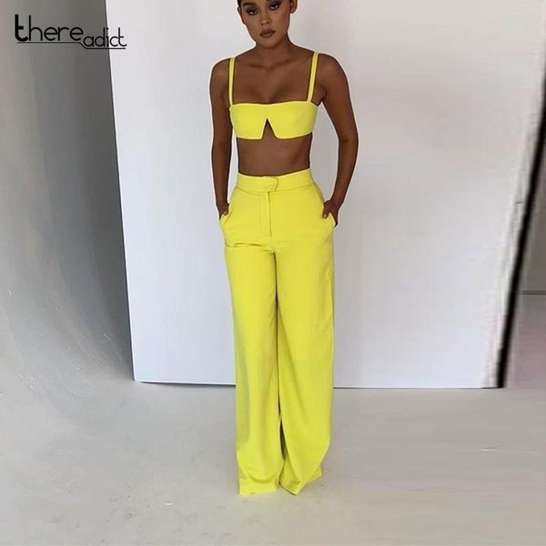 

women's two piece pants summer set women camisole tube +wide leg suit starp womens 2 sets outfits, White