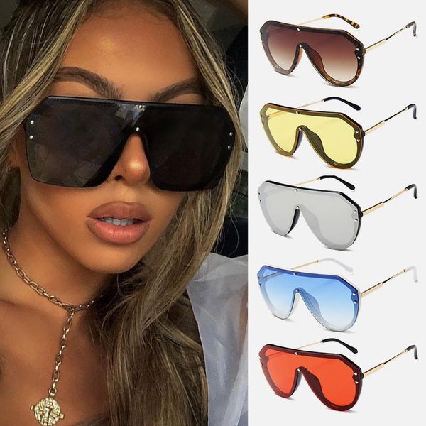 

sunglasses oversize square vacation women letter mirror metal fashion retro glasses uv400 gafas de sol, White;black