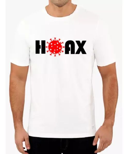 

hoax 2020 virus flu t shirt government conspiracy fake news, White;black