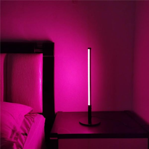 

table lamps creative rgb colorful lamp nordic bedside bedroom simple led study room with remote control atmosphere