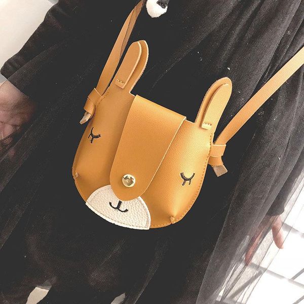 

kids girls messenger bags princess baby cute shoulder bag coin purses children packs animal casual fashion purse, White