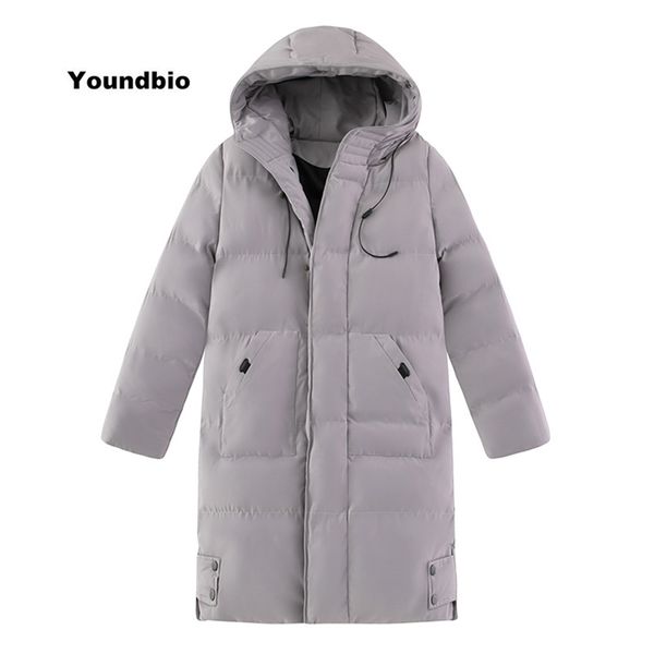

men's winter coat silk-like cotton casual jacket high-quality windproof warm hooded parkas athlete 211214, Black