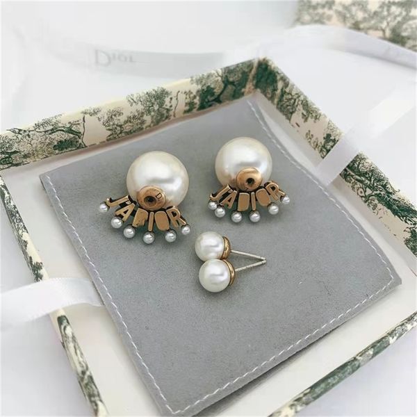 

85% off factory clearance home home ja fan-shaped pearl earrings female simple earrings geometric shape, Golden