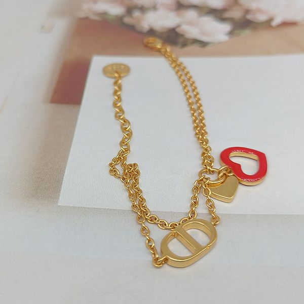 

design jewelry new love letter glue dropping women's bracelet fashion layer girls exquisite temperament, Golden;silver