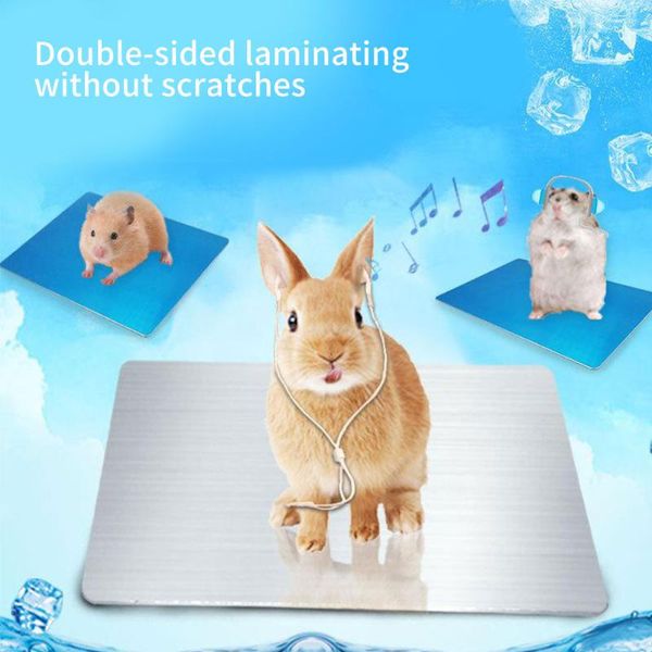 

small animal supplies s/m mini pets cooling aluminum alloy plate hamster summer heat dissipation mat cool down pet supply