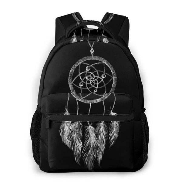 

boy college school bag casual unique mens backpack watercolor dreamcatcher book packbag for teenage travel shoulder bags