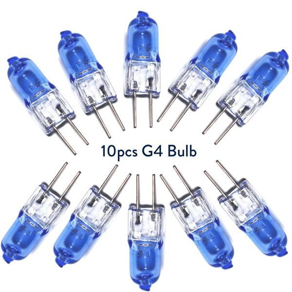 

bulbs 10pcs mini g4 halogen light bulb tungsten jc type warm white 12v 20w spotlight for crystal chandelier lamp energy saving