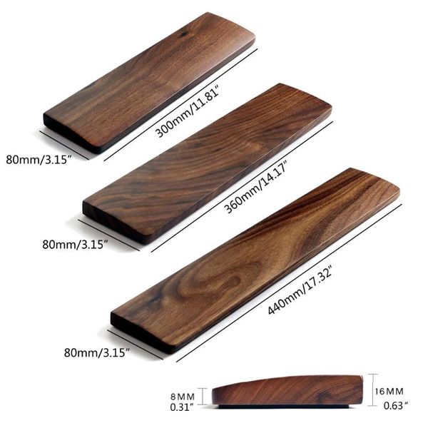 

walnut wooden mechanical keyboard wrist rest ergonomic pad 60 87 104 keys keyboards