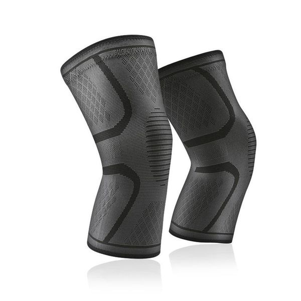 

elbow & knee pads 2 pcs elastic nylon sports kneepad fitness protective gear patella brace support running basketball volleyball, Black;gray