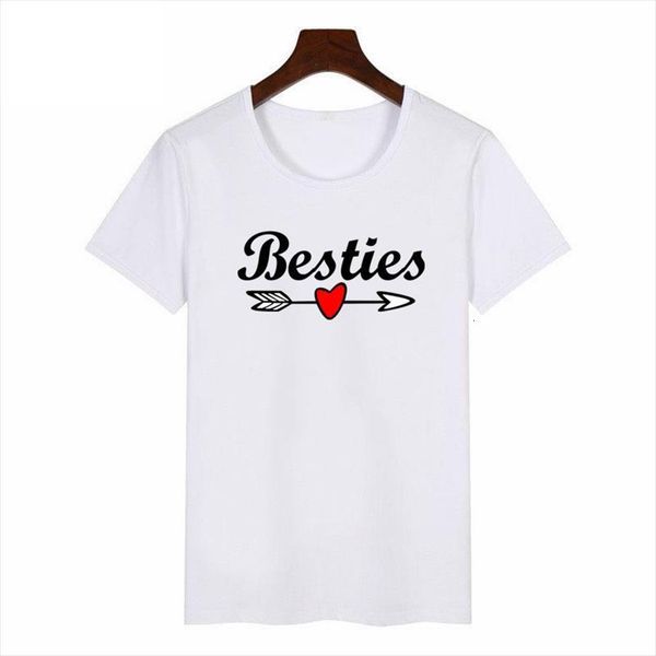 

Summer And Womens Forever Friend Mens T Shirt Cute Letter Girl Punk Sister Short Sleeve Female, White;black