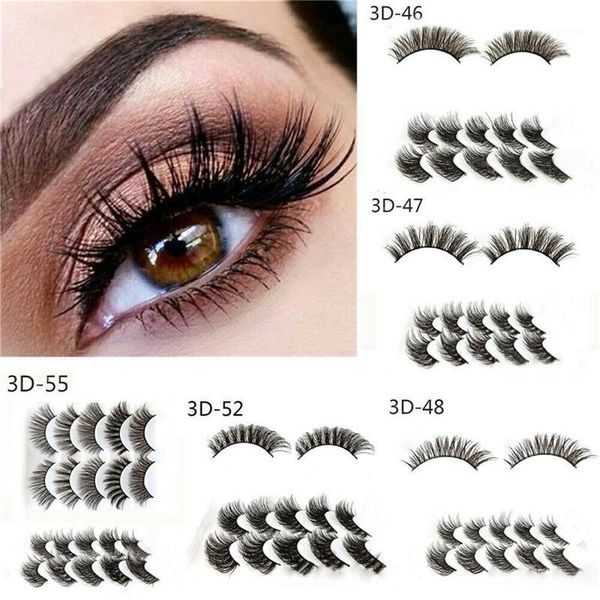 

pairs natural short cross false eyelashes handmade makeup fake eye lashes 1