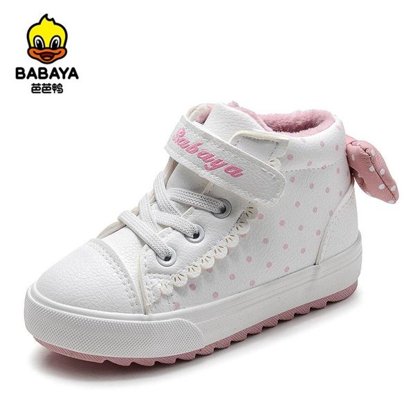 

babaya children cotton-padded shoes plus velvet thickening 2021 winter girls boots for kids girl warm, Black;grey