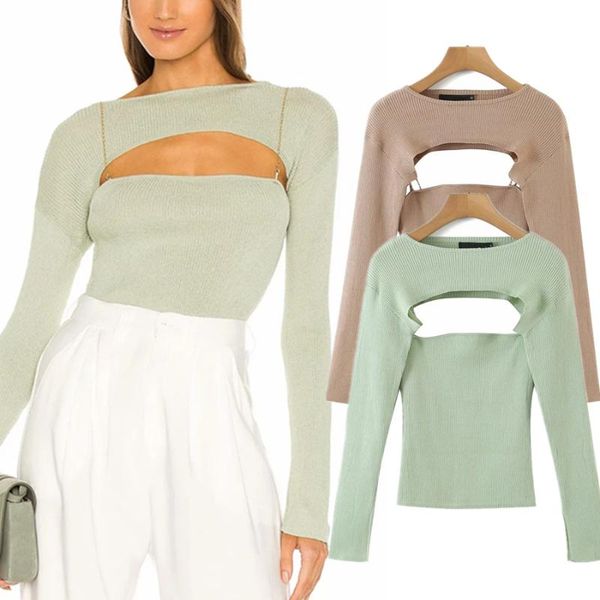 

women's sweaters withered ins fashion blogger hollow out short women pull femme pullovers knitted camisolesets, White;black
