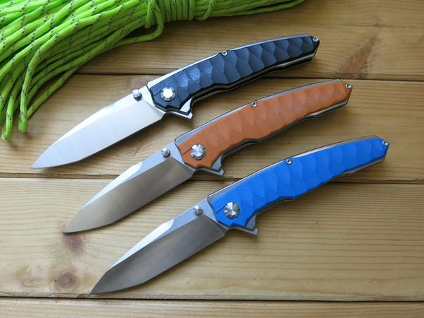 GrapesFish BH-1 Coltello pieghevole D2 Lama CNC G10 Manico in acciaio inossidabile Cuscinetto Filler EDC Tattico Sopravvivenza all'aperto Combattimento Coltelli da campeggio