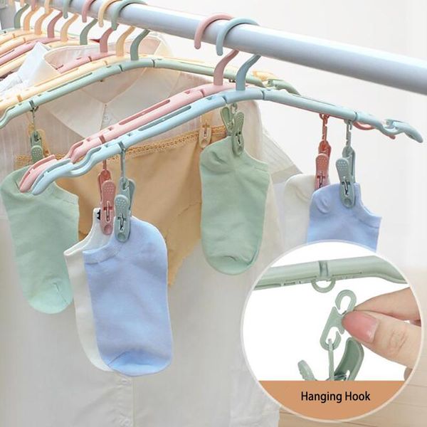 

hangers & racks folding travel with clip portable clothes hanger saving space accessories drying rack clothing organizer