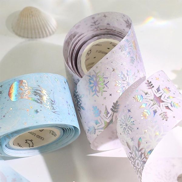 

gift wrap starry universe snow gold foil washi tape 30mm wide japanese masking for scrapbook journal planner arts crafts tapes