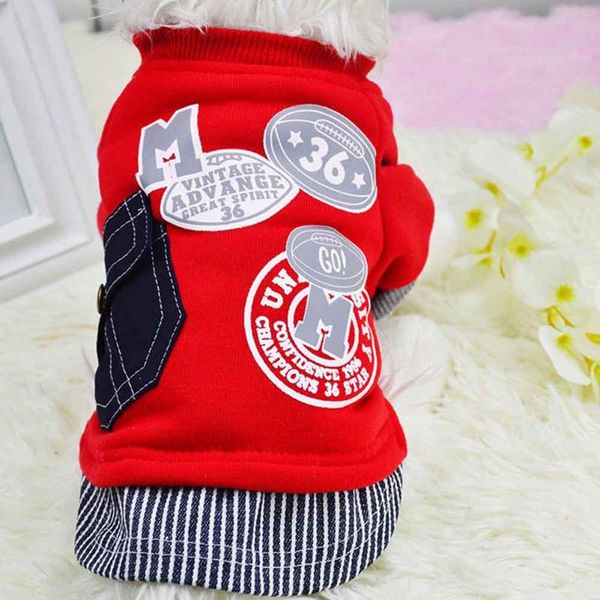 

pet dog clothes sweater for small medium sports pocket patchwork fbe2 apparel