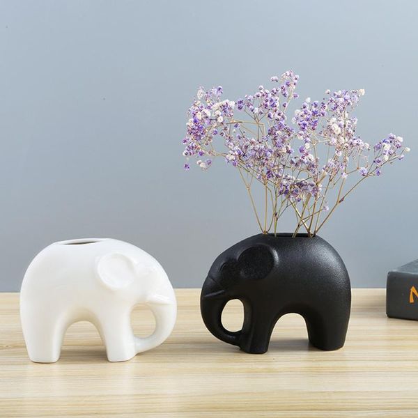 

vases ceramic mini vase elephant decoration hydroponic succulent plant container tablehome crafts