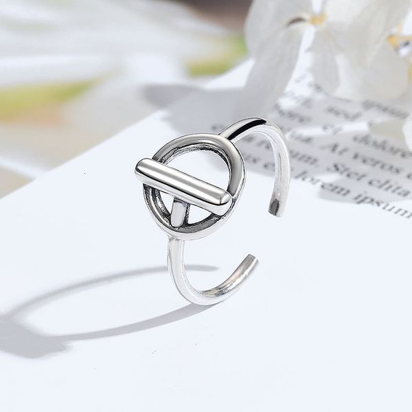 

delicate ring south korea s925 silver women's simple t-shaped , thai plain body