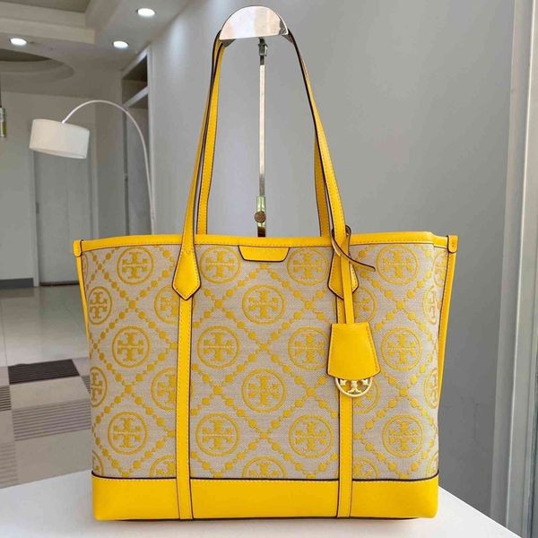 

2021tb new canvas printed cowhide one shoulder cross fashion casual mami shopping bag women's