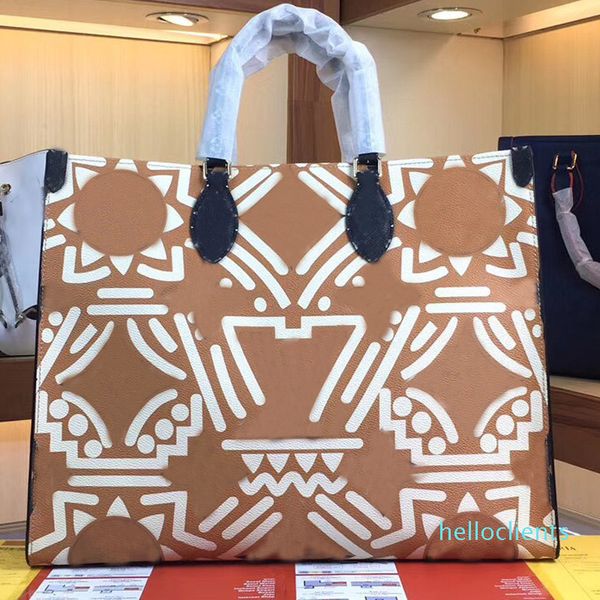 

bag 41cm tote women handbag large capacity shopping real leather letter graffi printed weekday handbags lady totes hold laptop