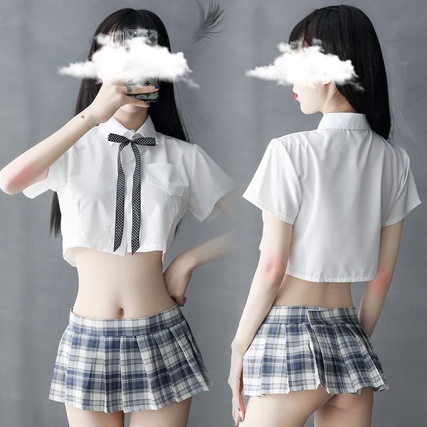 

style fun underwear big size gentle knife jk uniform student bed provocative pajamas 2043, Red;black