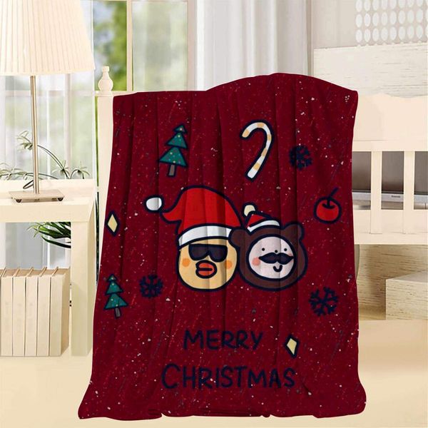 

merry christmas dark red throw blankets, 3d printing artwork super soft fluffy warm solid for bed sofa microfiber blanket