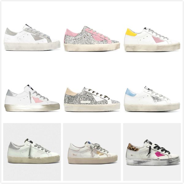 

italy deluxe brand hi star sneakers golden shoes classic white do-old dirty platform goose designer women man casual shoe, Black