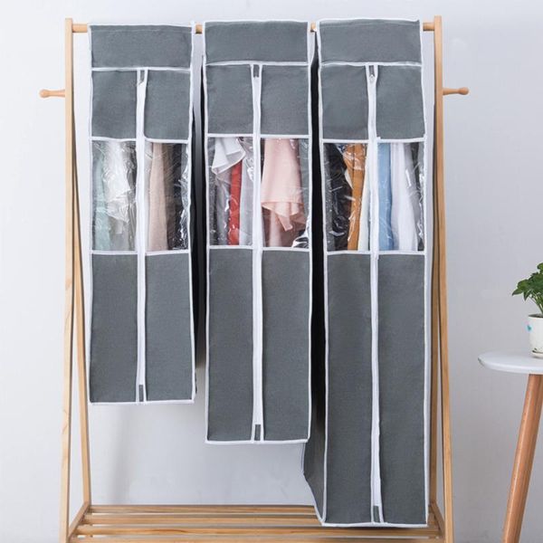

storage bags hanging clothes bag dust covers household clothing garments for home use (size s,