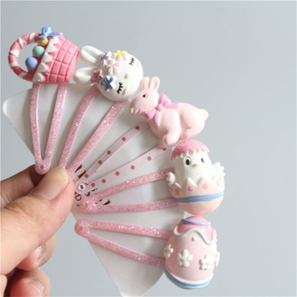 

5-bun rabbit chicken basket bb clip beautiful baby hairpins staples girls accessories for hair children headwear, Golden;silver