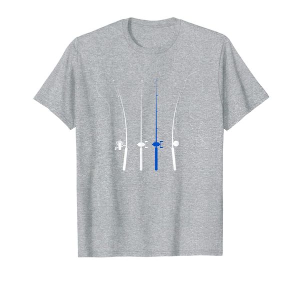 

thin blue line fishing rod police law enforcement t shirt, White;black