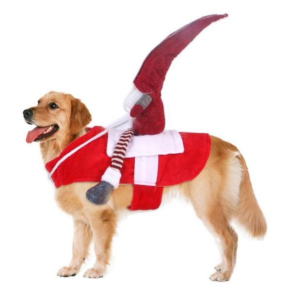 

cat costumes pet christmas riding dress warm apparel party dressing up cosplay clothing dog santa transfiguration clothes 2021