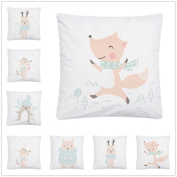 

cushion/decorative pillow simplified cute animal cartoon pattern soft short plush cushion cover case for home sofa car decor pillowcase 45x4
