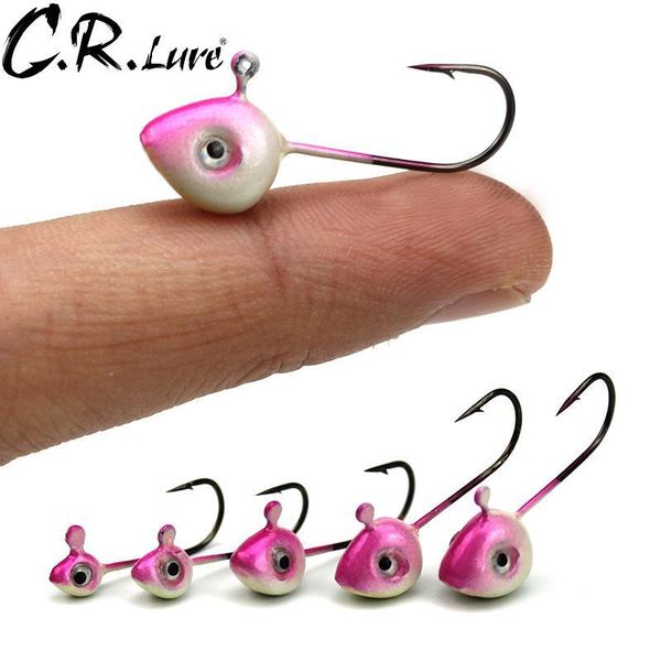 

fishing hooks 5pcs/lot lures jig head 0.5g 1g 2g 3g 4g 5g soft pike lure metal jigs fishhooks for worm bait tackle