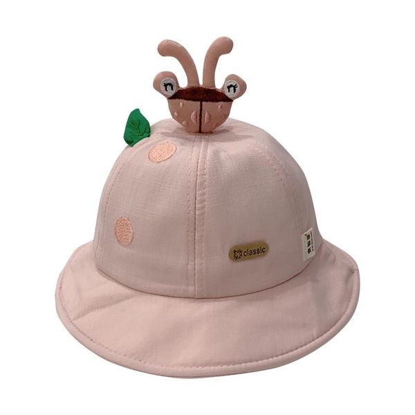 

wide brim hats toddler baby kids boys girls cartoon pattern bucket hat sun cap summer cotton with ears panama caps, Blue;gray