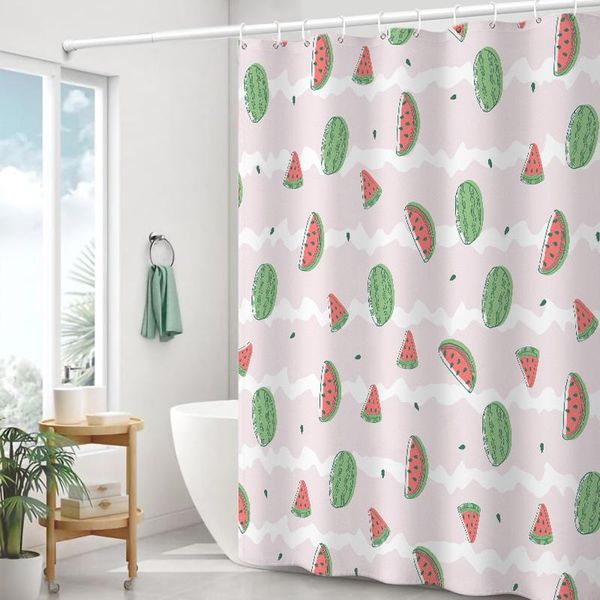 

shower curtains cute separate curtain aesthetic pink thicken cartoon anti-mildew douche gordijn accessories de50yl
